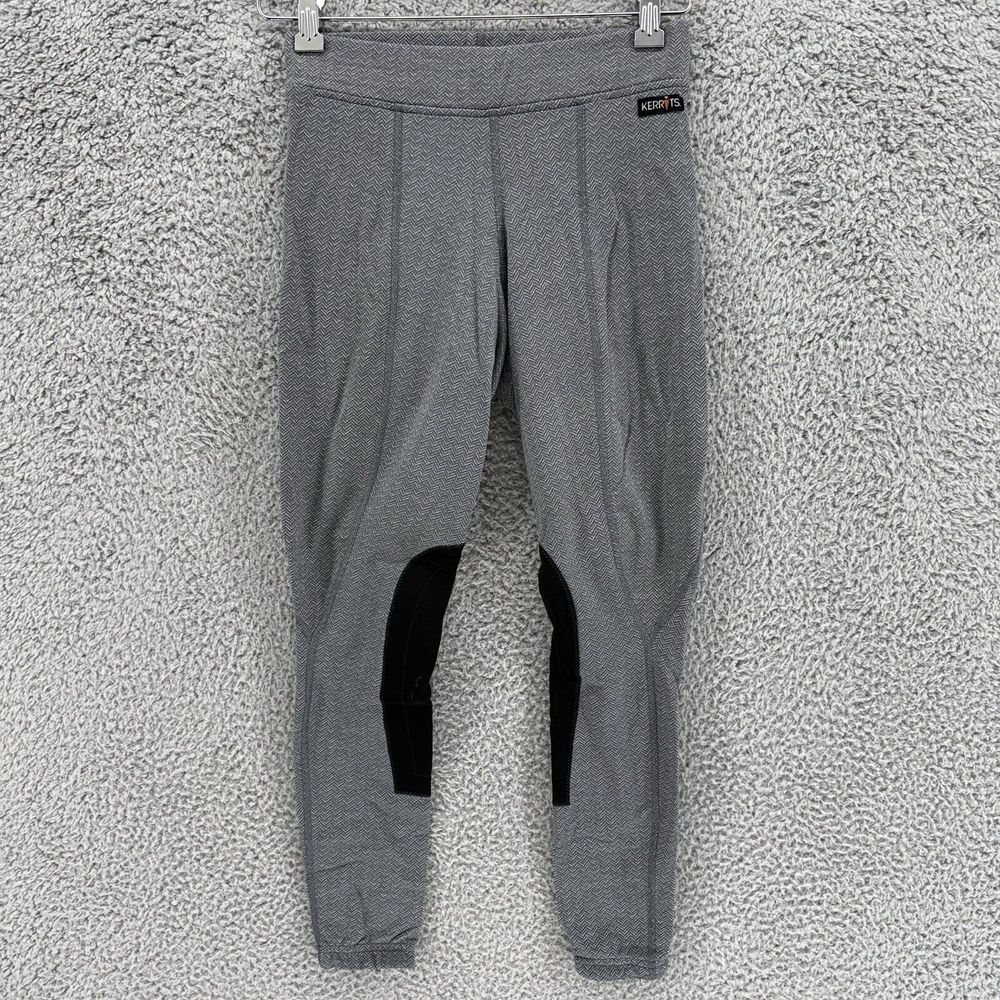 Kerrits Leggings Womens XS Herringbone Gray Breeches Horse Riding Fleece Lite‎